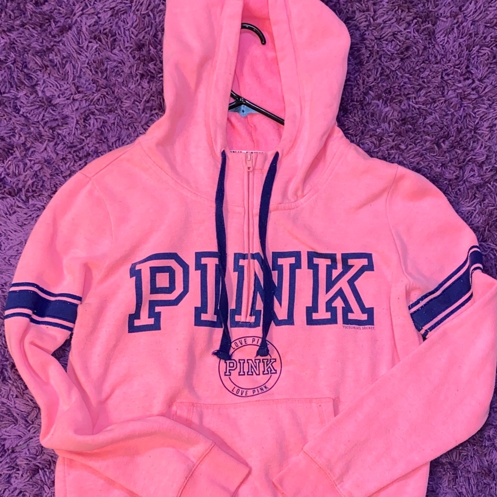 Victoria Secret “Pink” half zip jacket/hoodie